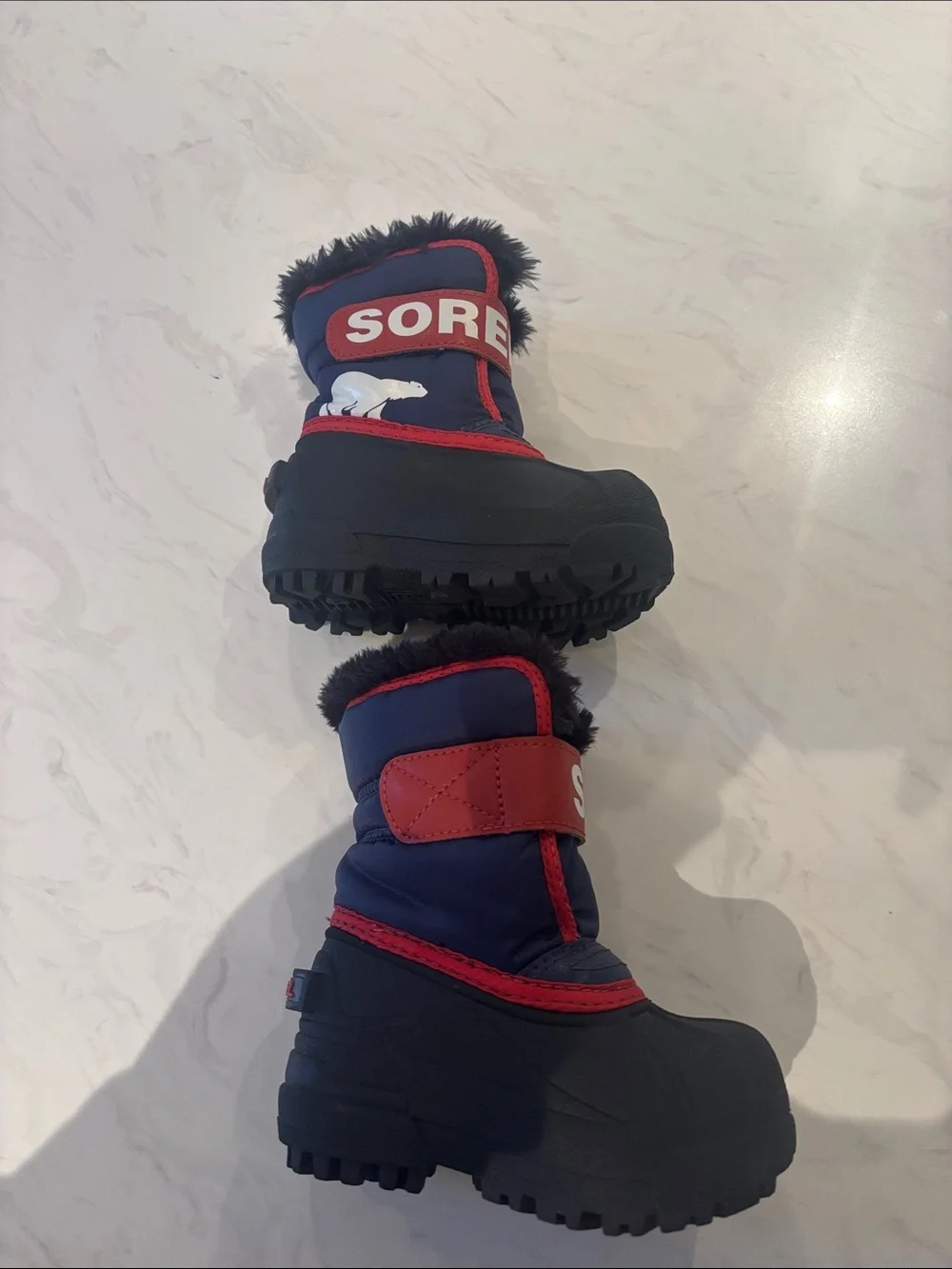 SOREL Kids' Winter Boots - Navy & Red